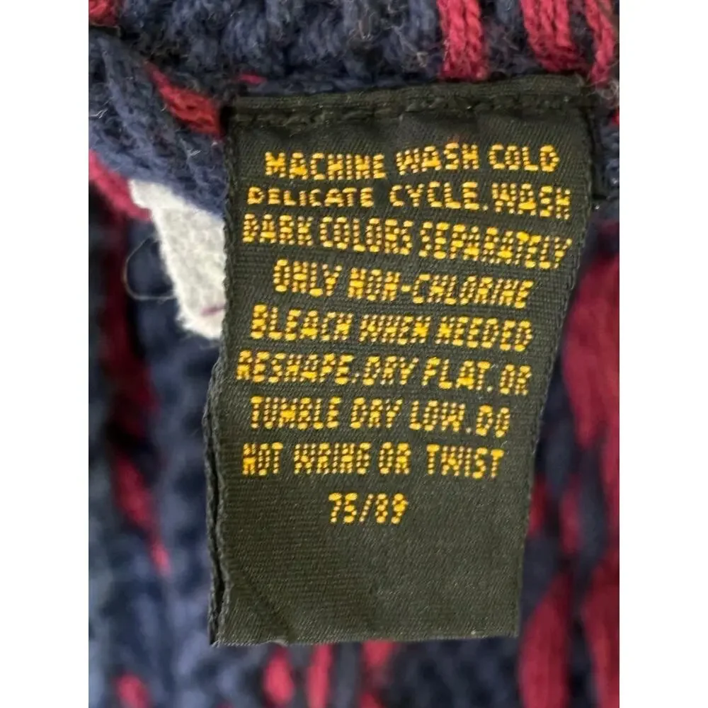 Vintage Eddie Bauer Ribbed Knit Sweater Mens Size XL Tall Blue Classic 90s - Picture 4 of 8